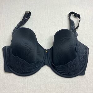 ThridLove Black 24/7 lace detail t-shirt bra size 32G